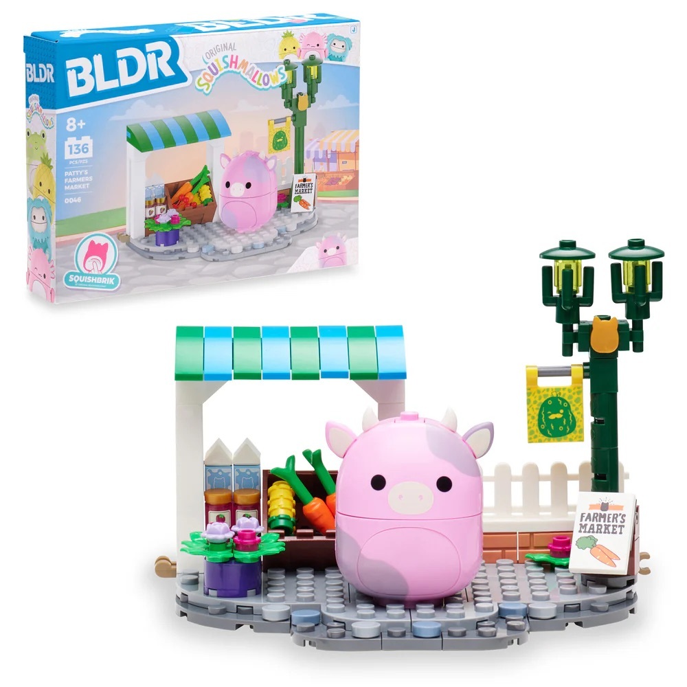New BLDR Squishmallows Patty’s Farmers Market Building Set - 136 pc